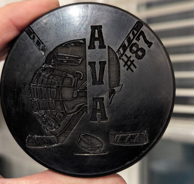Get your game on with this Laser Engraved Hockey Puck! Perfect for fans and players alike, this puck adds a unique touch to any game.