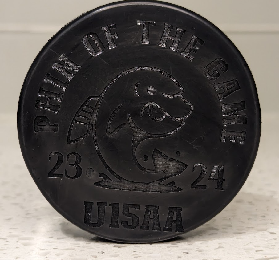 Get your game on with this Laser Engraved Hockey Puck! Perfect for fans and players alike, this puck adds a unique touch to any game.